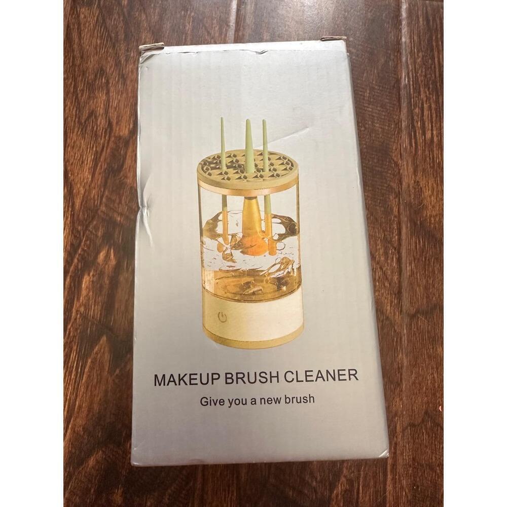 NEW Makeup Brush Cleaner Gold Automatic Rotating Fast Drying Hygienic Beauty